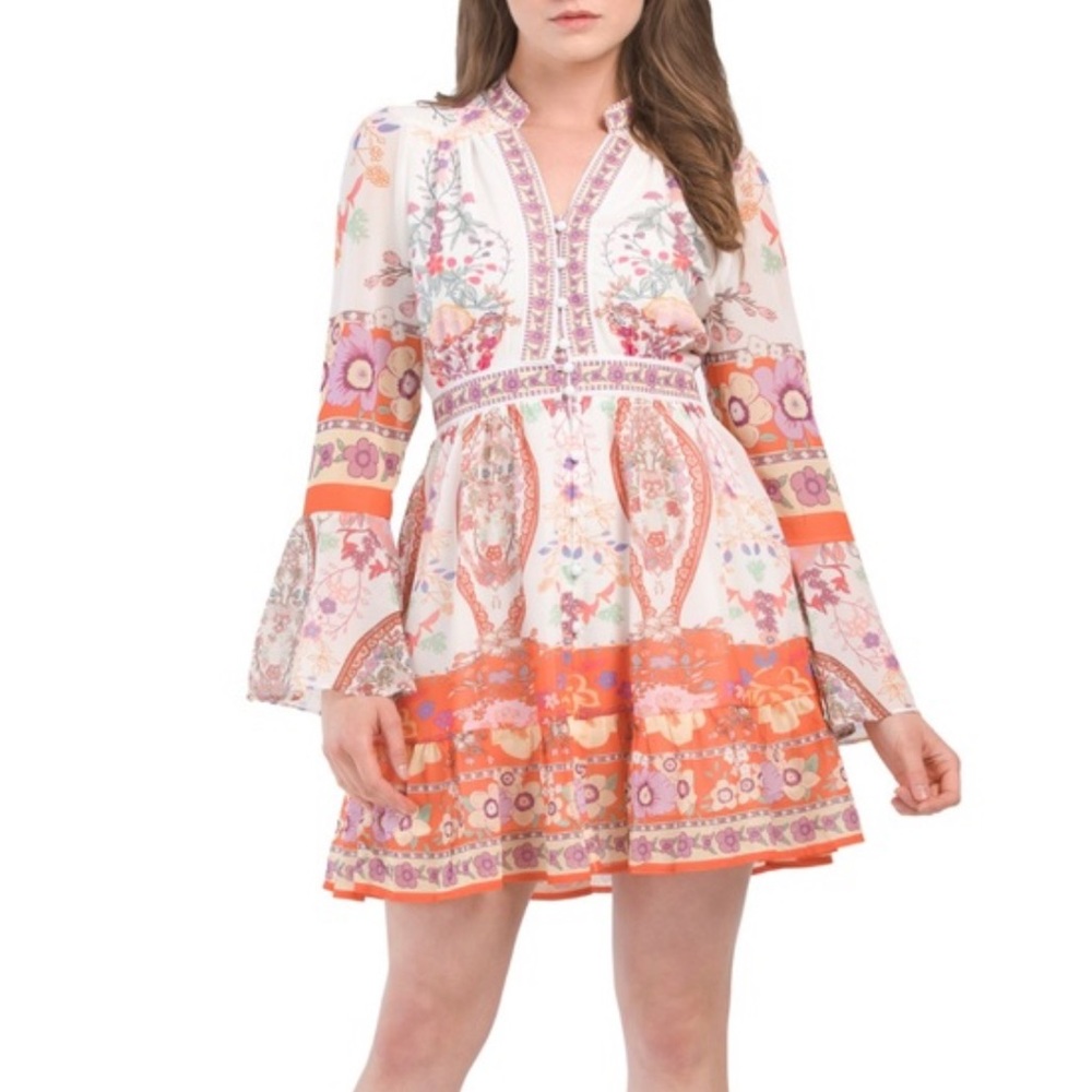 NWOT Dalia MacPhee Floral Multicolor Dress